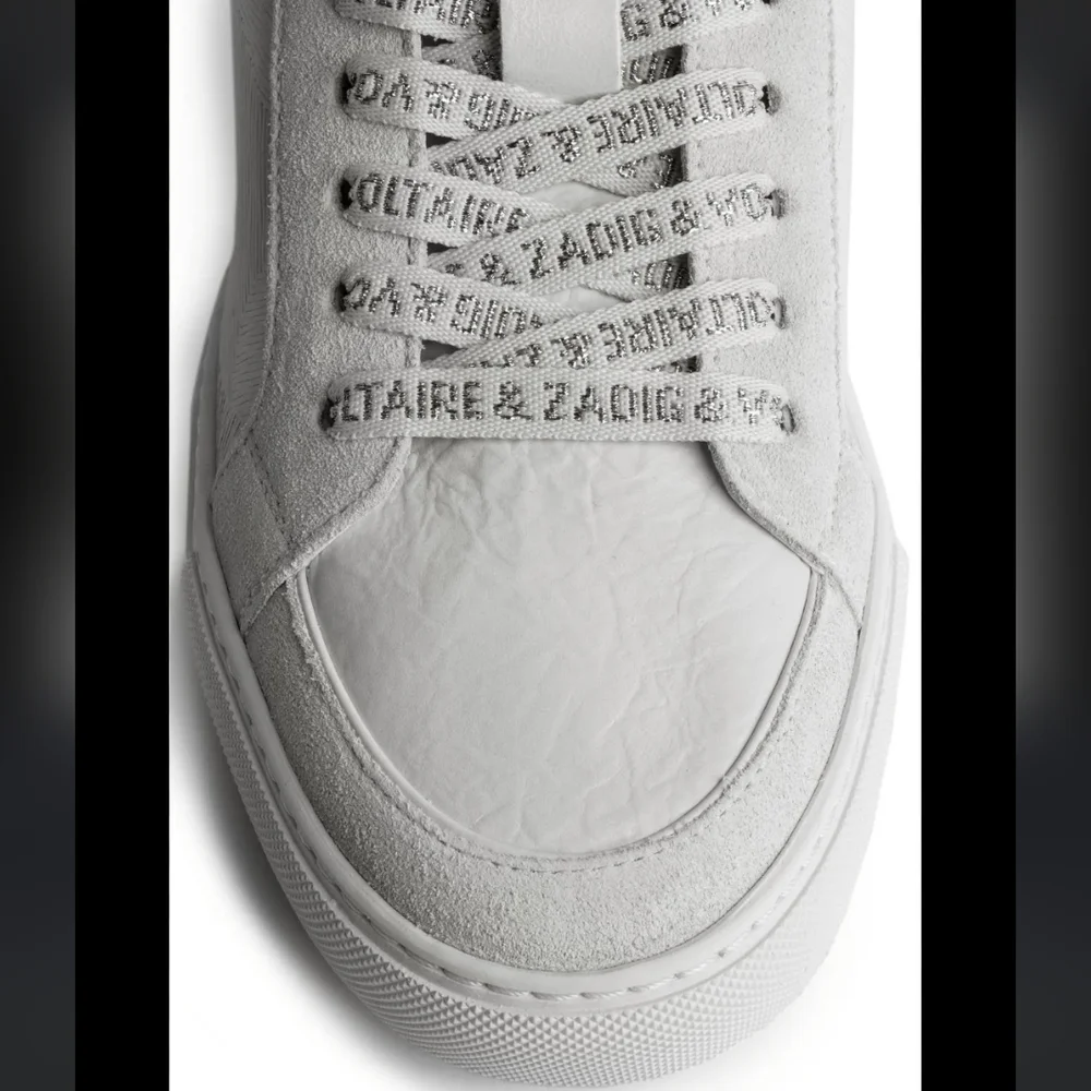New!! Zadig & Voltaire, High Flash Keith Sneakers, Blanc(White), Size 38 - NIB - Picture 2 of 14